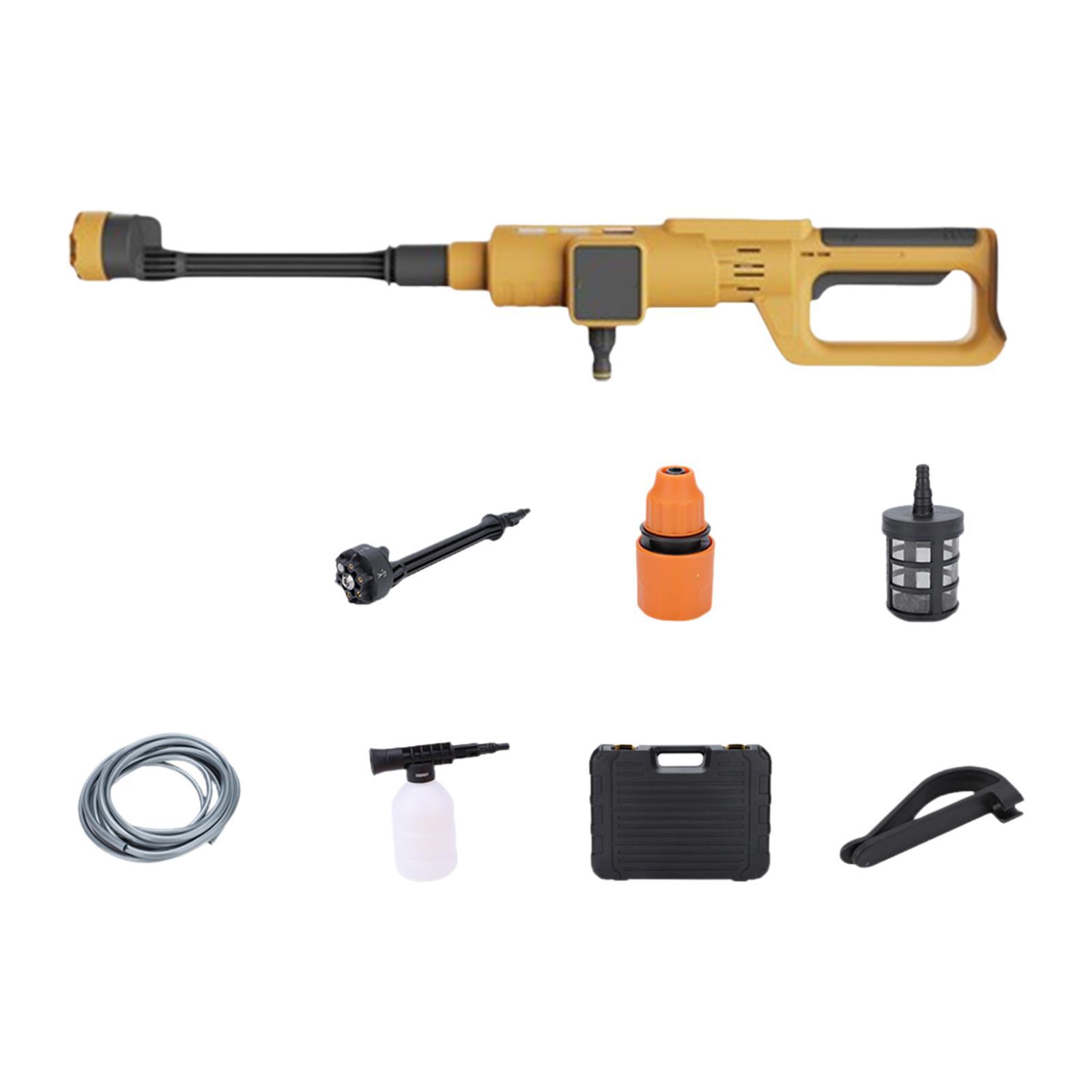 jicheng Cordless Pressure Washer Jet Wash for Boat Fence Cleaning Car Yellow